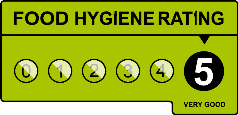 Food Hygiene Rating = 5.